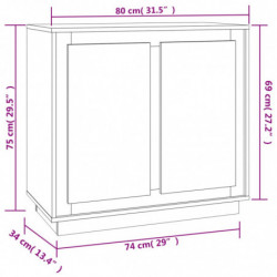 Sideboard Grau Sonoma 80x34x75 cm Holzwerkstoff