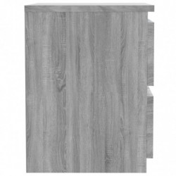 Nachttische 2 Stk. Grau Sonoma 30×30×40 cm Holzwerkstoff