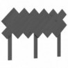 Massivholzbett mit Kopfteil Grau 120x200 cm