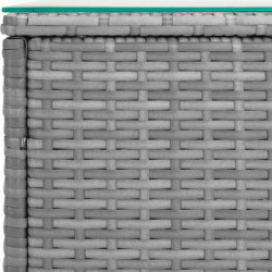 Beistelltisch Grau 40x37x40,5 cm Poly Rattan