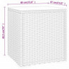 Beistelltisch Grau 40x37x40,5 cm Poly Rattan