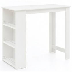 Bartisch WL5.732 Weiß 120 x 107,5 x 60 cm Stehtisch Holz Küchenbartisch 