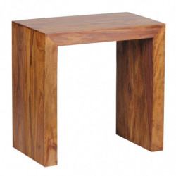 Beistelltisch MUMBAI Massiv-Holz Sheesham 60 x 35 cm Wohnzimmer-Tisch Design dunkel-braun Landhaus-Stil Couchtisch