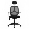Bürostuhl Stoffbezug Schreibtischstuhl 120 kg Armlehne schwarz Chefsessel Drehstuhl Kopfstütze X-XL