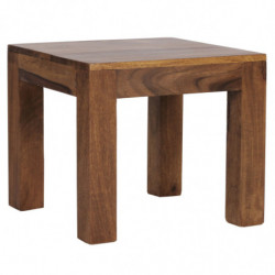 Couchtisch Massiv-Holz Sheesham 45 cm breit Wohnzimmer-Tisch Design dunkel-braun Landhaus-Stil Beistelltisch Natur-Produ