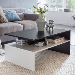  Design Wohnzimmer Couchtisch zweiteilig mit Stauraum 