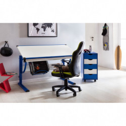 SPEEDY - Racing Kinder-Schreibtischstuhl für Kinder ab 8 Grün / Grau