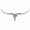 Deko Geweih Bull M WL1.245 Silber 100 cm Aluminium Design Hörner 