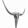 Deko Geweih Bull M WL1.245 Silber 100 cm Aluminium Design Hörner