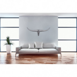 Deko Geweih Bull M WL1.245 Silber 100 cm Aluminium Design Hörner