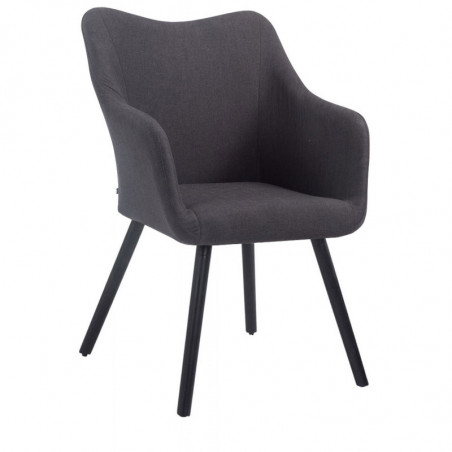 Besucherstuhl McCoy V2 Schwarz Stoff