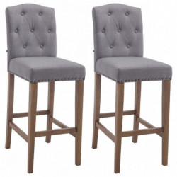 2er Set Barhocker Louise Stoff antik-hell