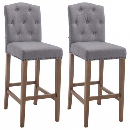 2er Set Barhocker Louise Stoff antik-hell