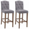 2er Set Barhocker Louise Stoff antik-hell