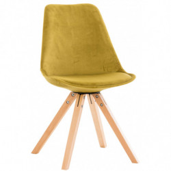 Stuhl Pegleg Samt Square natura