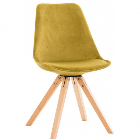Stuhl Pegleg Samt Square natura