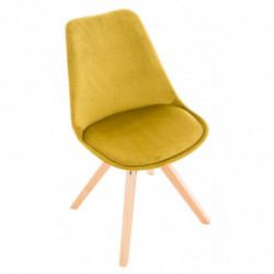 Stuhl Pegleg Samt Square natura