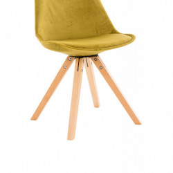 Stuhl Pegleg Samt Square natura