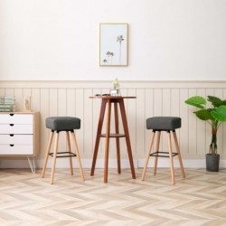 Barhocker 2 Stk. Dunkelgrau...