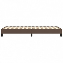 Boxspringbett Braun 90x190 cm Kunstleder