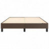 Boxspringbett Braun 140x190 cm Kunstleder