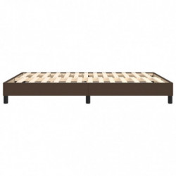 Boxspringbett Braun 140x190 cm Kunstleder