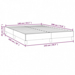 Bettgestell Braun 140x190 cm Kunstleder