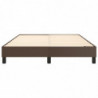 Boxspringbett Braun 140x200 cm Kunstleder