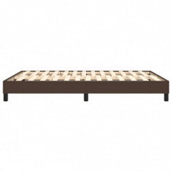 Boxspringbett Braun 140x200 cm Kunstleder