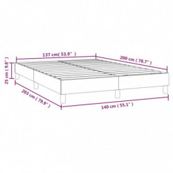 Boxspringbett Braun 140x200 cm Kunstleder