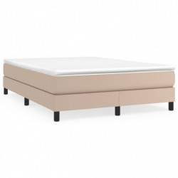 Boxspringbett Cappuccino-Braun 140x200 cm Kunstleder