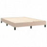 Boxspringbett Cappuccino-Braun 140x200 cm Kunstleder