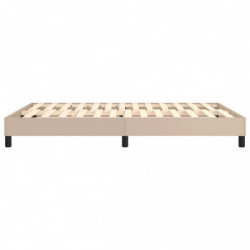 Boxspringbett Cappuccino-Braun 140x200 cm Kunstleder