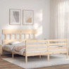 Massivholzbett mit Kopfteil 5FT King Size