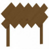 Massivholzbett mit Kopfteil Honigbraun 100x200 cm