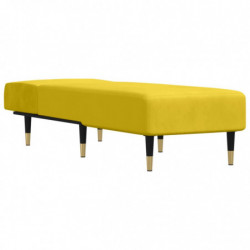 Chaiselongue Gelb Samt