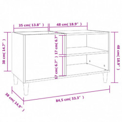 Plattenschrank Grau Sonoma 84,5x38x48 cm Holzwerkstoff