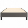 Boxspringbett Grau 90x190 cm Kunstleder