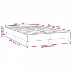 Bettgestell Grau 120x200 cm Kunstleder