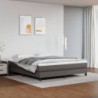 Boxspringbett Grau 180x200 cm Kunstleder