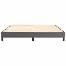 Boxspringbett Grau 180x200 cm Kunstleder