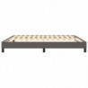 Boxspringbett Grau 180x200 cm Kunstleder