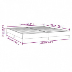 Boxspringbett Grau 180x200 cm Kunstleder