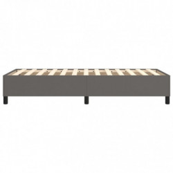 Boxspringbett Grau 90x190 cm Kunstleder