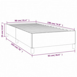 Bettgestell Grau 90x190 cm Kunstleder