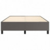 Boxspringbett Grau 140x200 cm Kunstleder