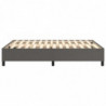 Boxspringbett Grau 140x200 cm Kunstleder