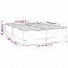 Boxspringbett Grau 140x200 cm Kunstleder