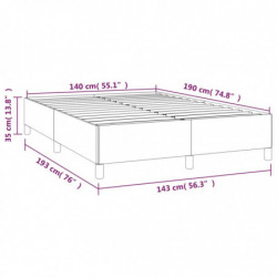 Bettgestell Grau 140x190 cm Kunstleder