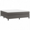 Boxspringbett Grau 180x200 cm Kunstleder